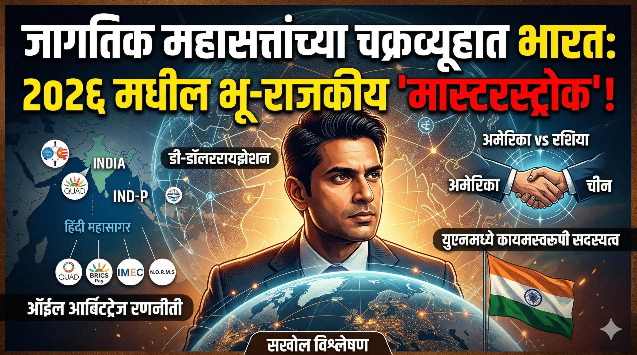 जागतिक महासत्तांच्या चक्रव्यूहात भारत: २०२६ मधील भू-राजकीय ‘मास्टरस्ट्रोक’!